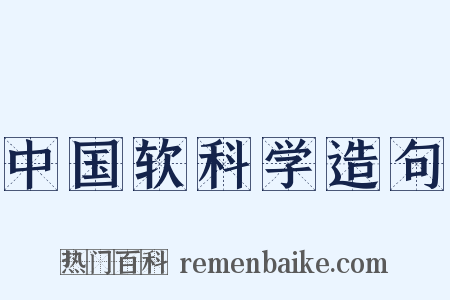 中国软科学造句是什么意思的图片